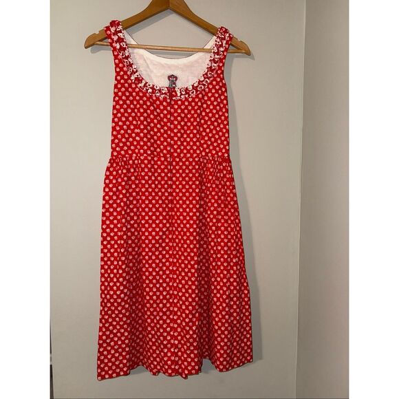 Vintage Salzburger Dirndl Dress Red Polka Dot Traditional Oktoberfest Costume - Picture 7 of 14